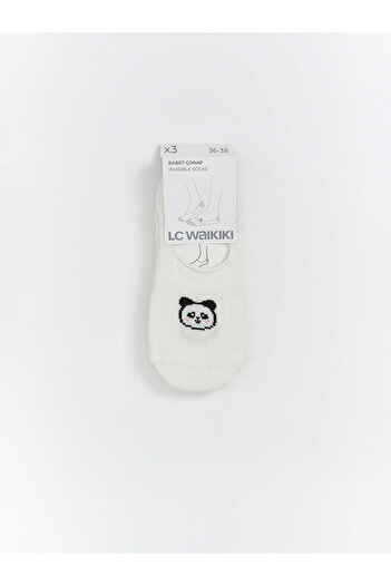 LC Waikiki Sparkling Selections from Shining Store |   Printed Women's Ballerina Socks 3-Pack