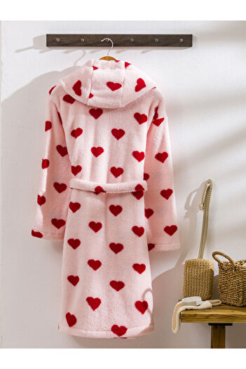 LC Waikiki Sparkling Choices from Shining Store |   Heart Printed Women's Bathrobe