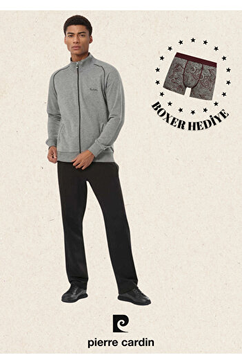 Pierre Cardin Men's Sportswear Regular Fit Cotton Tracksuit Set (Modal Boxer Gift) L1.Pc.705.5.001