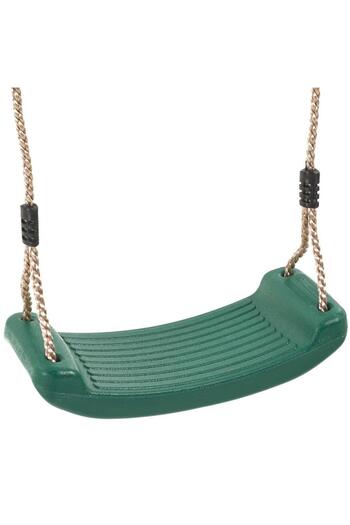 OEM Plastic Swing for Children without Backrest, Ropes Included, Green Color