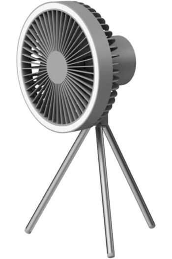 fulina Portable Camping Fan with Light,10000mah Rechargeable Tent Fan with Hook,Battery Operated Fan