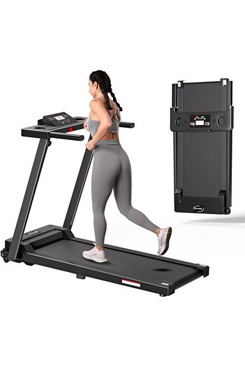 Rovyfota Folding Treadmill, Foldable Home Fitness Equipment with LCD for Walking & Running