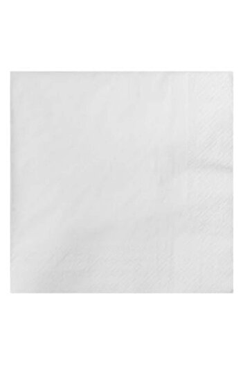 SHOPIENS Table Napkins with 2 Layers White 33 x 33 cm - 100 pcs