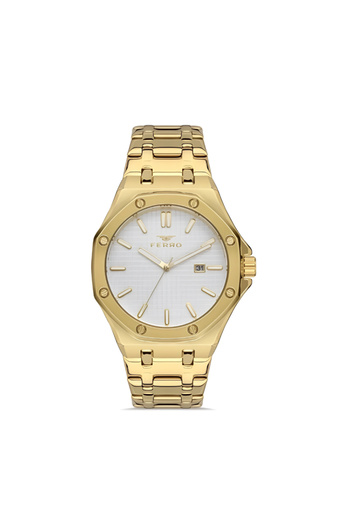 Tesbihane Ferro Yellow Steel Cord Men's Wristwatch 3 Atm Water Resistant Th-F11290A-B