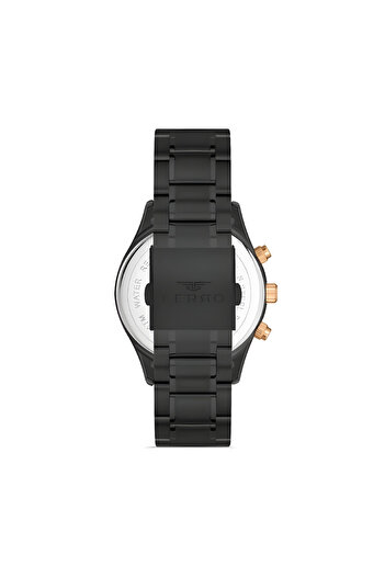 Tesbihane Ferro Black Steel Cord Men's Wristwatch Functions Active 3 Atm Water Resistant Th-Fm31320A-G