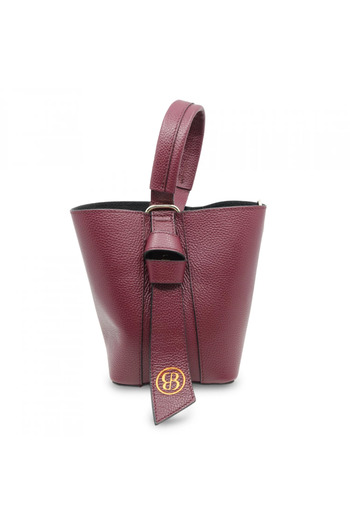 BESSO Sensibilità Funzionale Dark Cherry genuine leather handbag