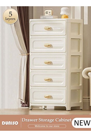 fun zone DUNISO Plastic Storage Bins,Drawer Storage Cabinet Toys Storage Box 5 Layer containers for Kitchen S