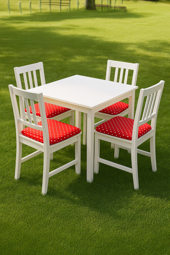 LADYNİL 1 Tied-Down Chair Cushion |   Square Lower Garden Balcony Kitchen