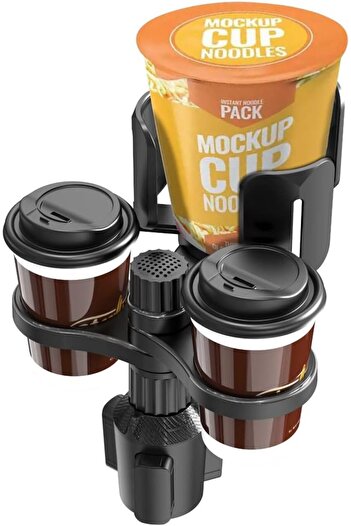 Generic Multifunctional Car Cup Holder Expander | In Table, Double Holder, Phone Mount, Degree Swivel