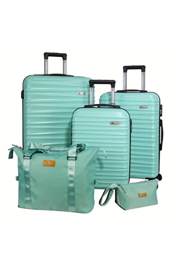 ELEGANT G Luggage Travel Suitcase Trolley Bag – Set of 5 pcs – With Spinner Wheels (20”+24”+28” inch) FIBER