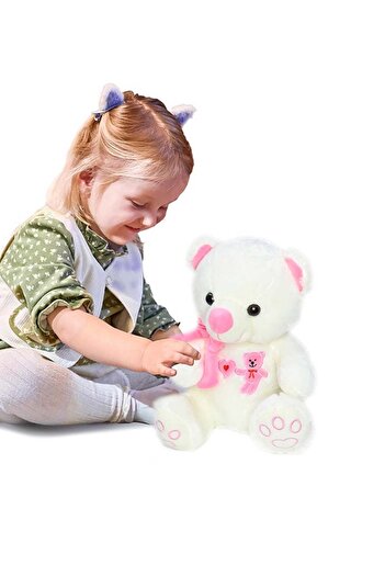 Generic 10.10 Sale Toyland 30cm Pink & White Teddy Bear Plush Toy for Girls Friend and Couples Anniversary V