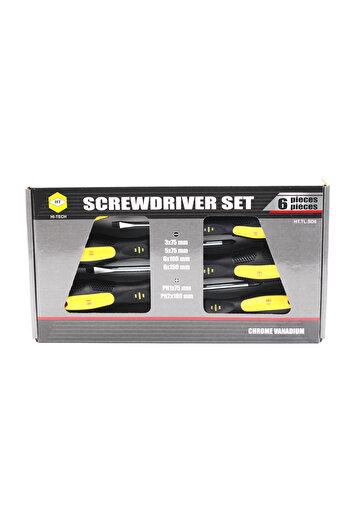 HI-TECH SANA Screwdriver Set - 6 Piece Precision Flathead & Phillips