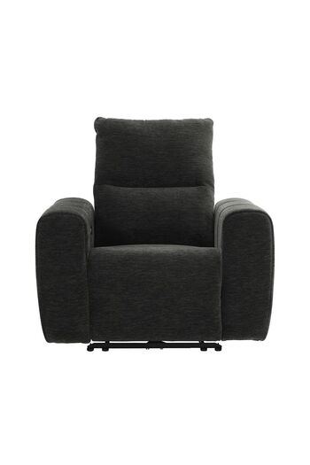 Danube Home Quantum 1 Seater Fabric Power Motion Recliner - Grey, Plywood + LVL, Comfortable & Stylish