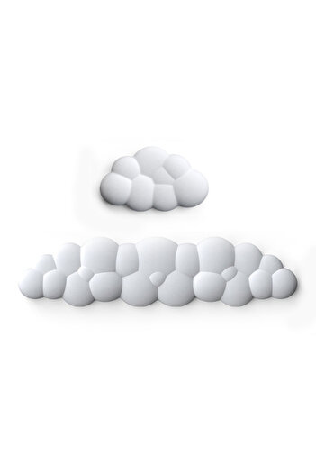 Choice WHITE Cloud Shape Wrist Rest Pad Soft PU Material Anti-Slip Rubber Base Memory Foam for 100 Keys 87