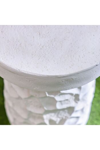 Danube Home Multi-Color Pillar MGO Side Table for Outdoor & Garden - Stylish Garden Ornament, 40.5"