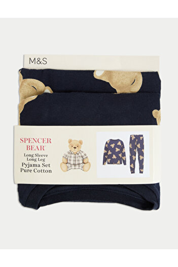 Marks & Spencer Pamuklu Spencer Bear Pijama Takımı