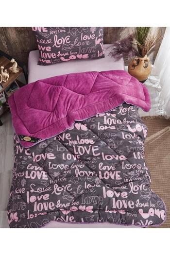 Arma Concept Single Luxury Double-Sided Puffy Patterned Wellsoft Quilt 155X215 + 1 Pillowcase