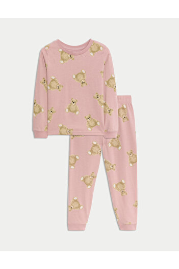 Marks & Spencer Pamuklu Spencer Bear Pijama Takımı
