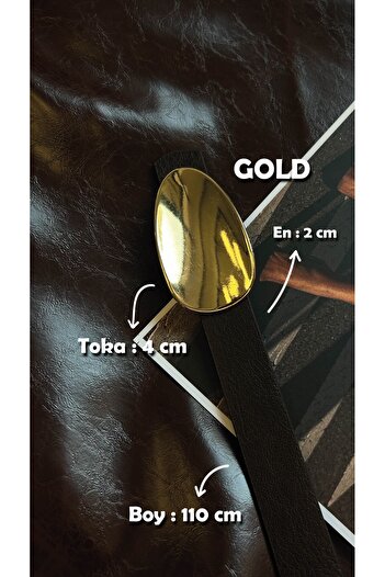 LİA KEMER Reach Ayna Gold Model with Buckle