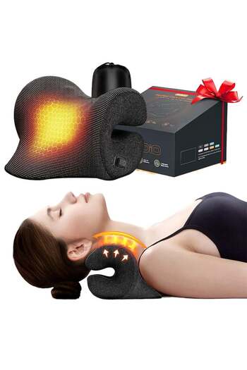 ETG Deep Neck Pain Relief w/Conductive Magnetic Therapy Heated Neck Stretcher, Graphene-Tech Instant