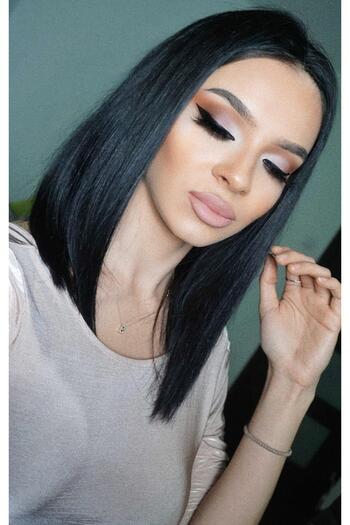 Oskar Shop Angel Black Wig