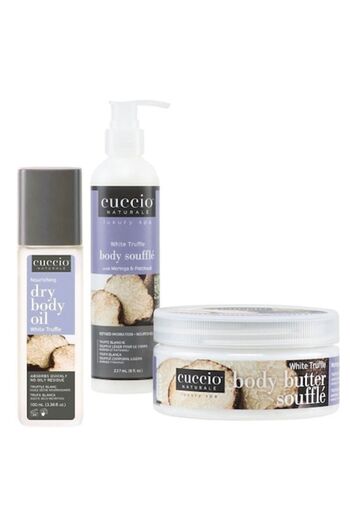 CUCCIO Set 3 produse White Truffle - Body Butter 226 g, Body Souffle 237 ml and Dry Body Oil 100 ml