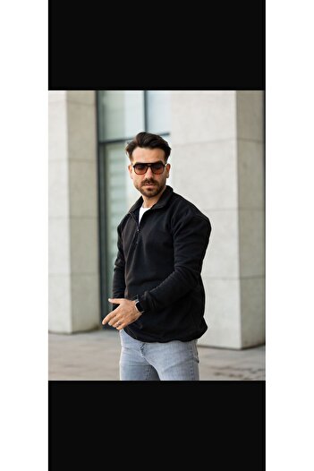 WEAR Black Bato Collar Sweatshirt