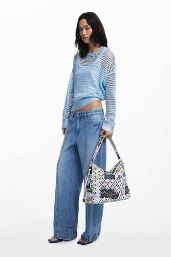 Desigual Medium Collage perforated crossbody bag