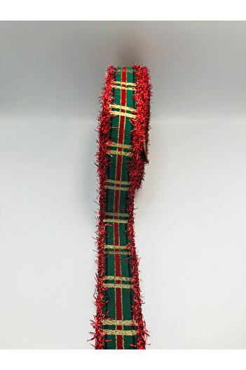 DUCK HOBY 5 Meters. Christmas Ribbon 2.5 cm Red Fringed Woven Christmas Ribbon Decoration Christmas New Year Ornament