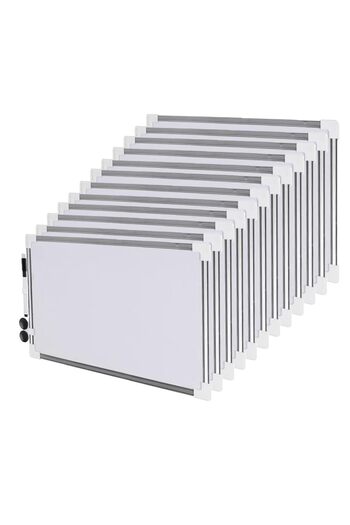 MARKQ [Pack of 12] Magnetic Whiteboard 30x40 cm – Dry Erase Board for Office, School & Home
