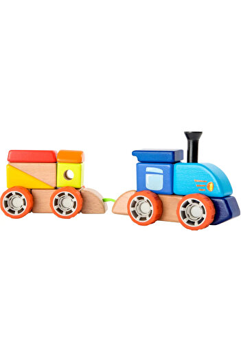 Small Foot Wooden locomotive with built wagon,