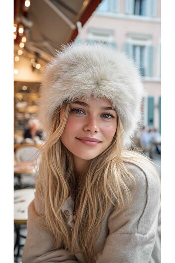 LAGRANZE Plush Furry Kalpak Hat