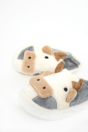 SOHO Beige-Grey Women's House Slippers 21103