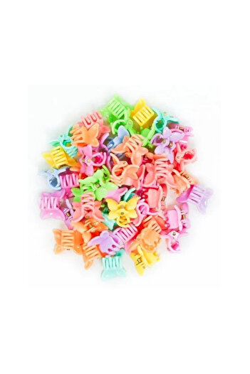 OEM Set of 50 butterfly hair clips, multicolor, dimensions 2x2.3x2.3cm