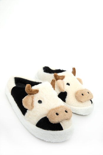 SOHO Beige-Black Women's House Slippers 21103