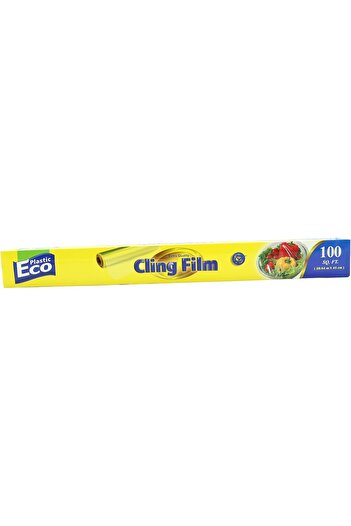 Ideal Pack Eco Plastic Transparent Cling Film Wrap 100 Feet | Food Grade Freshness Seal Film | Kitchen Plastic