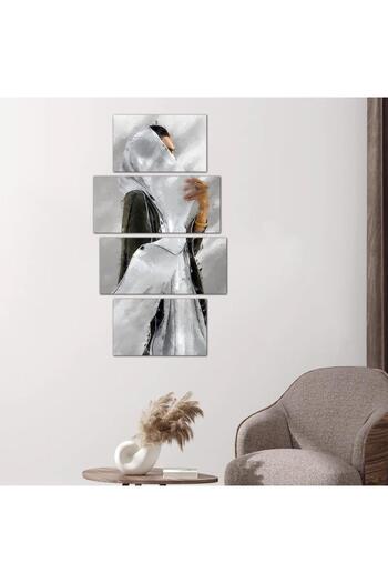 Generic Wall panel of a woman - 24553 - divided into four pieces