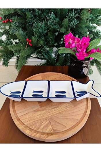 Madame Coco Marines 4-Piece Presentation Plate - 35 X 8.7 X 4.1 cm