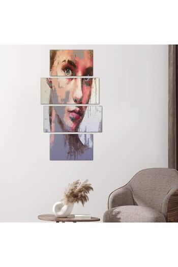 Generic Wall painting of a woman - 24578 - divided into four pieces