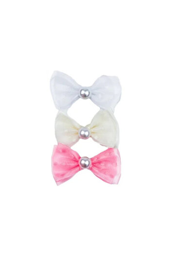 OEM Set of pearl bow clips, multicolor, 12 sets, dimensions 1x3.5x5.5cm