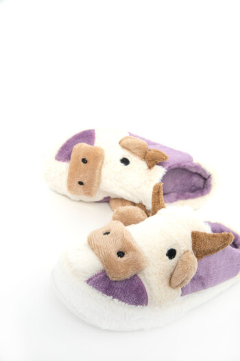 SOHO Beige-Lilac Women's House Slippers 21103