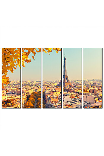 Generic Wall panel - Eiffel Tower - 1567 - divided into five equal pieces