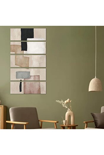 Generic Modern Abstract Art Wall Panel - 24102 - Divided into five equal pieces