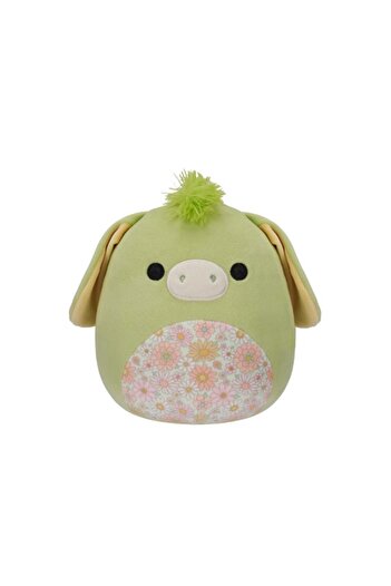 Squishmallows 7.5 inch Little Plush Juniper the Green Donkey with Floral Belly Officially Licensed K