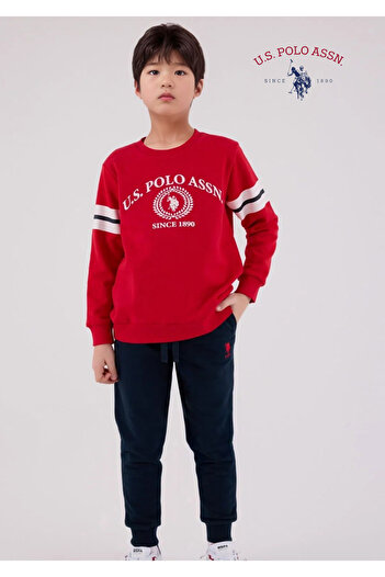 U.S. Polo Assn. Boy's Red Tracksuit Set with License Print Detail & Cotton L1.Usp.220.1.001