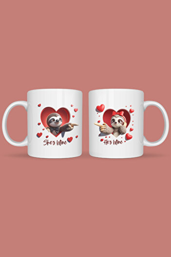 giftkonsept Cute Lazy Animal Lover Gift Mug Set