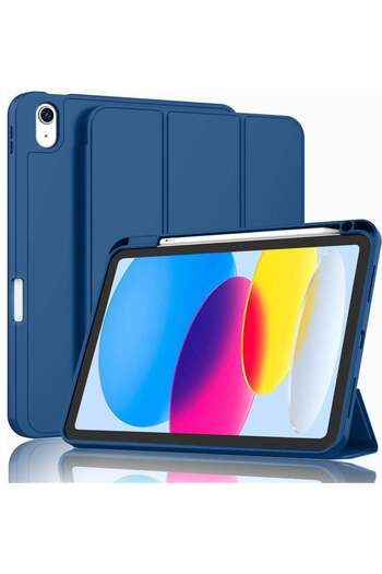 Generic SmartGrist iPad 10th Generation Case (10.9 Inch, 2022) – Smart Case with Pencil Holder, Soft TPU B