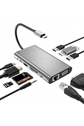 Other HUB USB-C ADAPTER LAN Gigabit RJ45 HDMI 4k Micro SD 3x USB 3.0 Power Delivery PD
