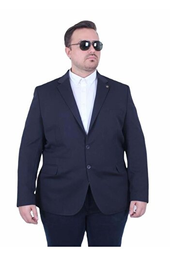 Starbattal Ανδρικό μπλέιζερ μεγάλου μεγέθους 4 Drop Zaha Jacket 500603 ΣΚΟΥΡΟ ΜΠΛΕ