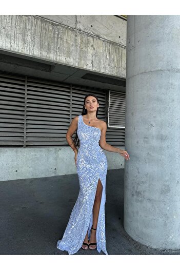Modafeminen Trend Velvet Slit φόρεμα ΛΕΥΚΟ 583150